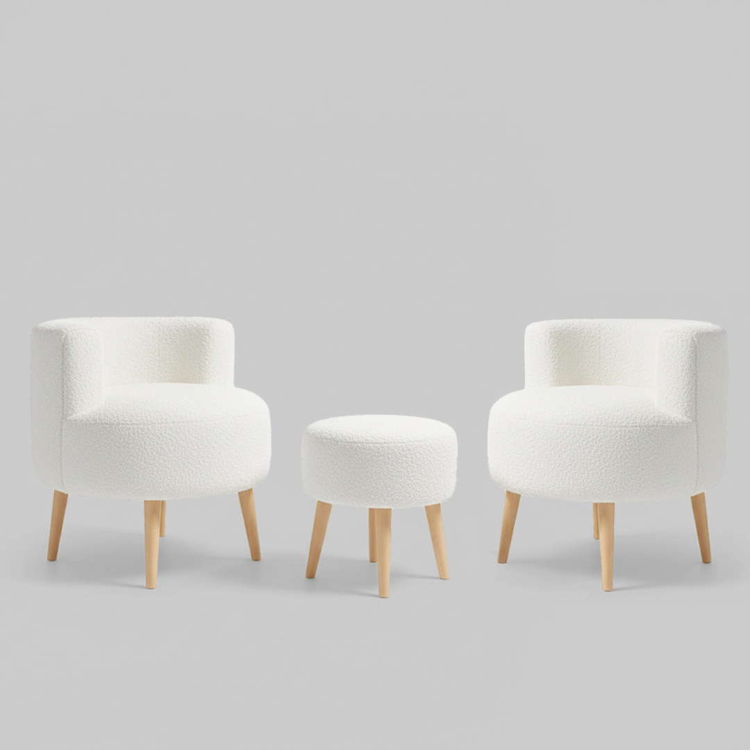 Çay Seti 2'li Koltuk ve Puf Takımı